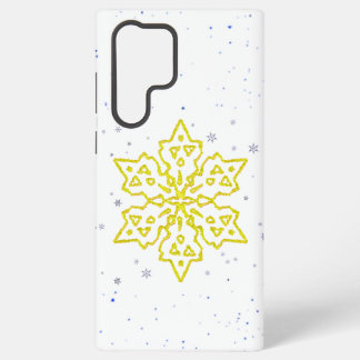Gold Snowflake Samsung Galaxy S22 Ultra Case