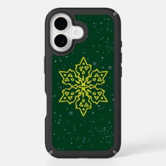 Gold Snowflake iPhone 16 Case