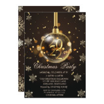 Gold Snowflakes, Christmas Ball 2022 Company  Invitation