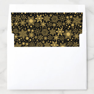 Gold Snowflakes Christmas Envelope Liner