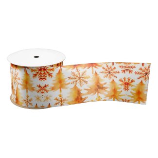 Gold Snowflakes & Holiday Trees 