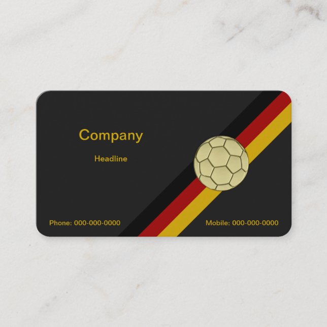 Gold Soccer Ball Business Card (Front)