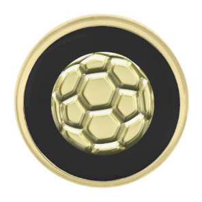 Gold Soccer Ball Finish Lapel Pin