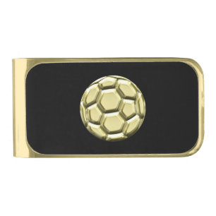 Gold Soccer Ball Finish Money Clip
