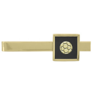 Gold Soccer Ball Finish Tie Bar