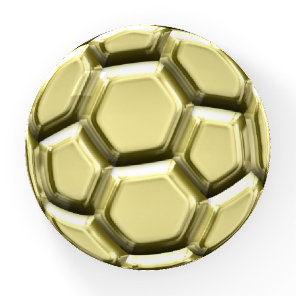 Gold Soccer Ball Paperweight