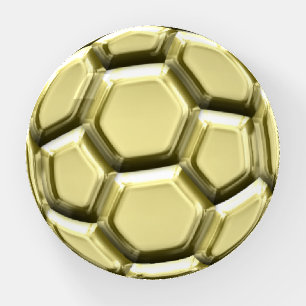 Gold Soccer Ball Paperweight