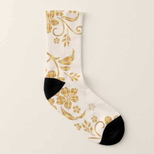 Gold socks and flowers