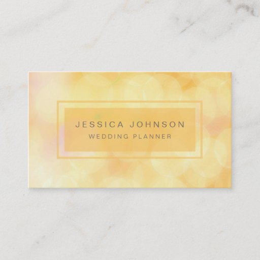 Customizable Gold Soft Lights Glitter Bokeh Business Card