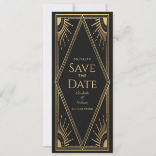Gold Solar Elegant Mystical Tarot Save the Date