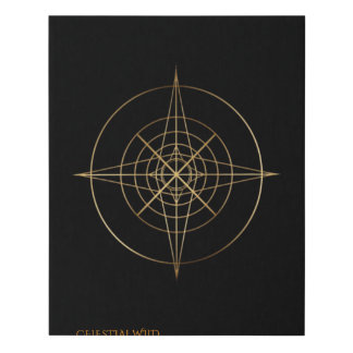 Gold Solar Geometry Minimal Symbol Faux Canvas Print
