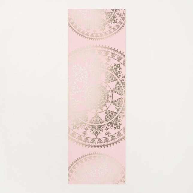 Gold Solar Mandala Yoga Mat | Custom Color (Front)