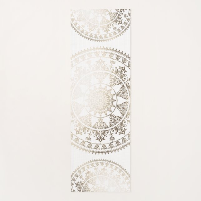 Gold Solar Mandala Yoga Mat | Custom Color (Front)