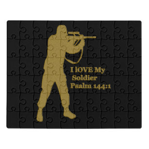 Gold solder sniper jigsaw puzzle