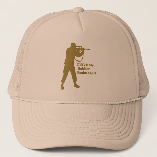 Gold solder sniper trucker hat (Front)