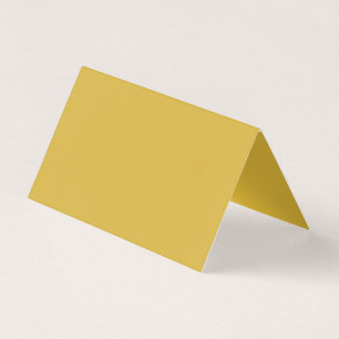Gold Solid Color Folded Business Card