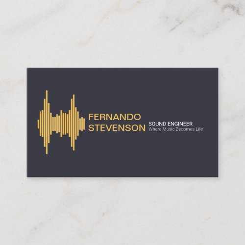 Gold Sound Wave Stylish Name Setting Business Card