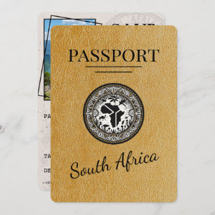 Gold South Africa Passport Save The Date