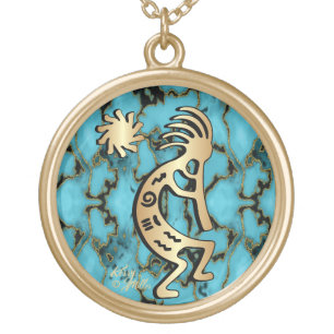 Gold Southwest Kokopelli  Plated Necklace