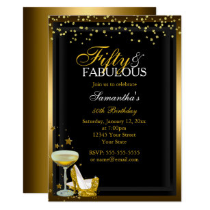 50 And Fabulous Invitations Zazzle