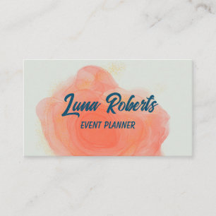 Gold Sparkle Alcohol Ink Business Card