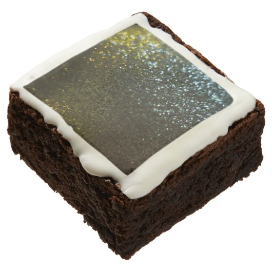 Gold Sparkle Chocolate Brownie (Angled)