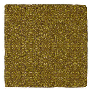 Gold sparkle Christmas glitter Trivet