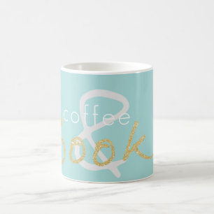 Gold Sparkle Coffee and Books Coffee Mug