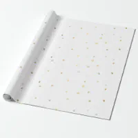 Elegant Gold and White Wedding Wrapping Paper