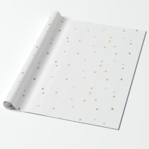 Gold Sparkle Confetti Gift Wrapping Paper