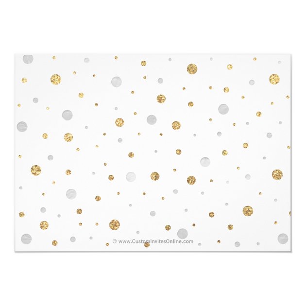 Gold Sparkle Confetti Graduation Party Card