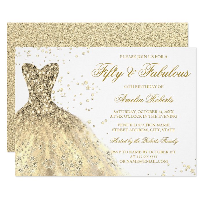 gold dress for 50th birthday party