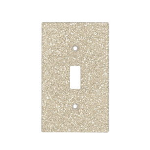 Gold Sparkle Faux Glitter Light Switch Cover