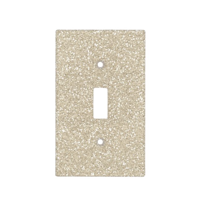 Gold Sparkle Faux Glitter Light Switch Cover (Front)
