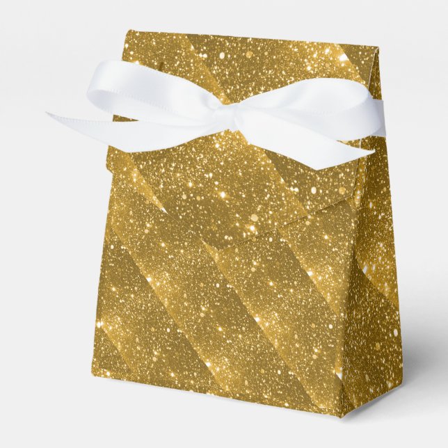 Gold Sparkle Favor Boxes (Front Side)