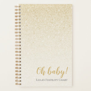 Gold Sparkle Fertility Chart Planner