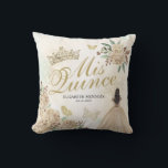 Gold Sparkle Floral Princess Quinceañera Birthday Throw Pillow<br><div class="desc">Light Gold Glitter Sparkle Floral Butterfly Princess Quinceañera Birthday</div>