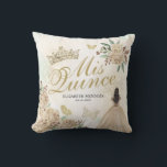 Gold Sparkle Floral Princess Quinceañera Birthday Throw Pillow<br><div class="desc">Light Gold Glitter Sparkle Floral Butterfly Princess Quinceañera Birthday</div>