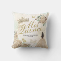 Gold Sparkle Floral Princess Quinceañera Birthday