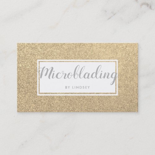 Gold Sparkle Glitter Beauty Spray Tan Salon Business Card