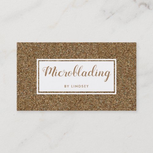 Gold Sparkle Glitter Beauty Spray Tan Salon Business Card