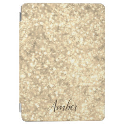 Gold Sparkle Glitter Elegant Personalized iPad Air Cover