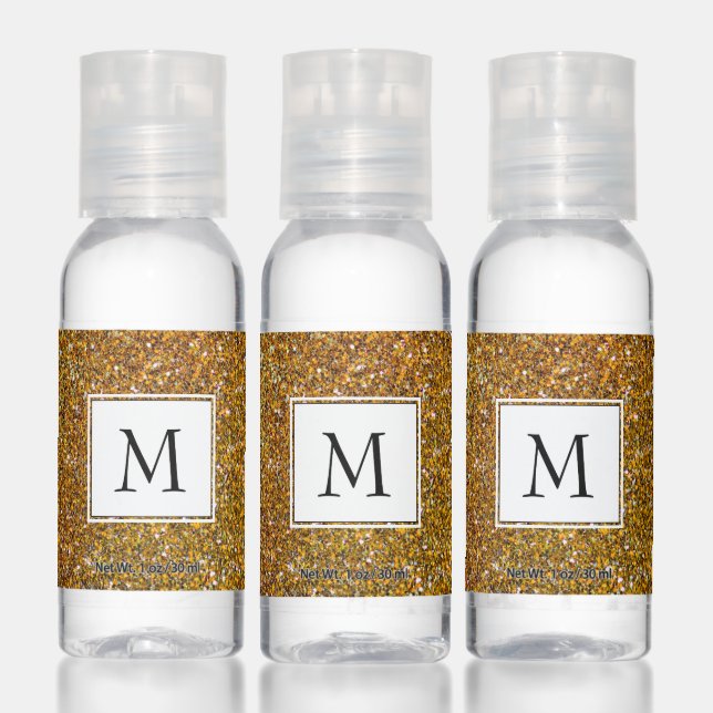 Gold Sparkle Glitter | MONOGRAM Hand Sanitizer (Set)