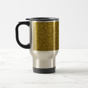 Gold Sparkle Glitter Travel Mug