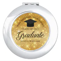 Graduations Gift Compact Mirror Engraved Monogram Mirror 