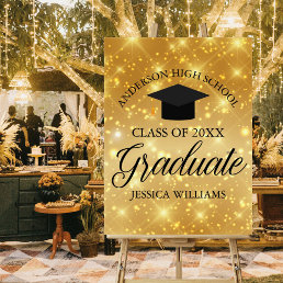 Gold Sparkle Graduation Party Class of 2024 Custom Foam Board