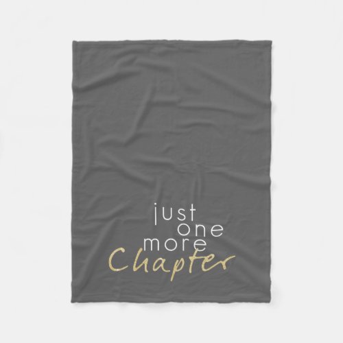 Gold Sparkle Just One More Chapter Fleece Blanket