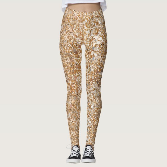 Gold Sparkle Leggings (Front)