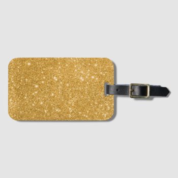Gold Sparkle   Luggage Tag by Rebecca_Reeder at Zazzle