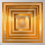 GOLD Sparkle Mandala Poster<br><div class="desc">Enjoy the energy and holistic purity that Gold Represents.  Will bring Wealth and Happiness.  Keep you Healthy and Energetic.   Gift it to someone you love.  Keep the Gold Standard alive.</div>
